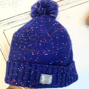 EUC. UNDER ARMOUR bright blue and pink childs hat